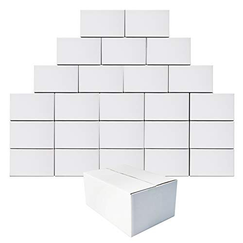 Calenzana 8x6x4 Shipping Boxes Set of 25, Small Corrugated Cardboard Box for Mailing Packing Gifts, White