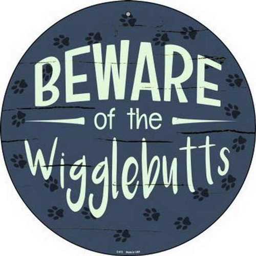 Losea Beware of The Wigglebutts Retro Vintage Tin Sign Country Home Wall Decor Signs Gifts Decoration 12X12Inch
