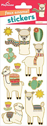 Playhouse Glama Lllama Enamel Effect Sticker Sheet
