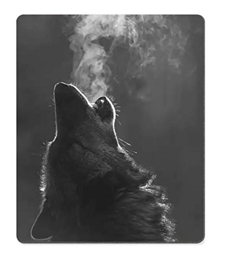Smooffly Gaming Mouse Pad Custom,Winter Wolf Howling Non-Slip Thick Rubber Large Mouse pad Mat