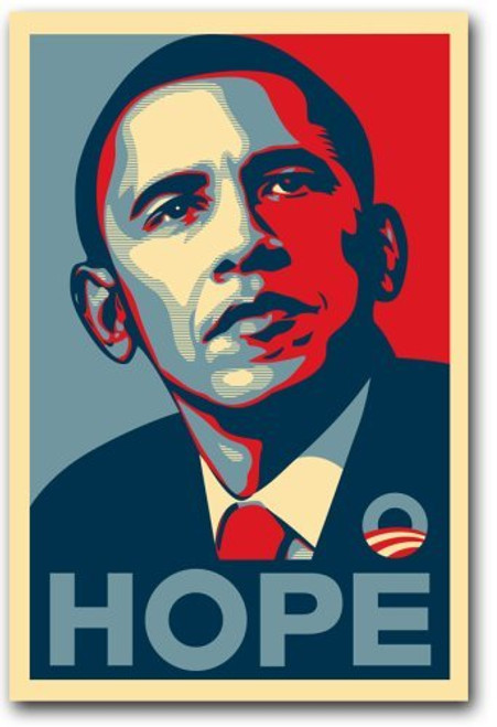 Barack Obama RARE Campaign Poster - 16 x 25 inch Poster - HOPE Poster Print frameless art gift 40 x 63 cm