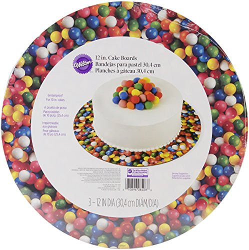 Wilton 2104-0408 Gumball Cake Board, 3/Pack