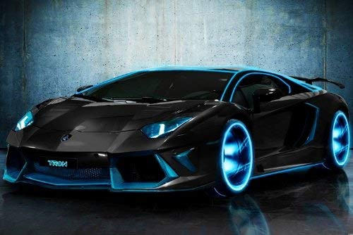 EH3688 Lamborghini Aventador Tron Modified Customized Car 12x18 inch Poster Print Frameless Art Gift 30.5 x 46 cm