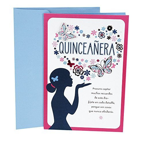 Hallmark Vida Spanish Birthday Card for Quinceañera (Flower and Butterfly Heart) Hallmark Vida Spanish Birthday Card for Quinceañera (Flower and Butterfly Heart)