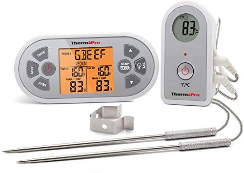 ThermoPro TP22 Digital Wireless Meat Thermometer for Grilling with Dual Probe Food Cooking Thermometer for Smoker BBQ Grill Thermometer ThermoPro TP22 Digital Wireless Meat Thermometer for Grilling with Dual Probe Food Cooking Thermometer for Smoker BBQ Grill Thermometer