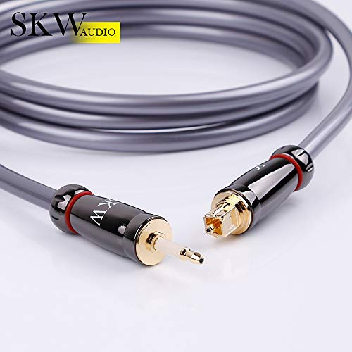 SKW Audiophile Mini Toslink to Toslink Optical Digital Audio Cable-16.4ft/5M