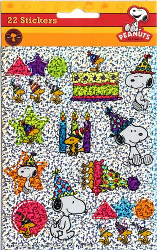 Eureka Peanuts Celebrate Stickers, Sparkle (623365)