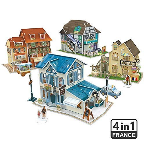 CubicFun 3D French Puzzles for Cityscapes Architectural Building Model Kits, 161 Pieces, W3187h
