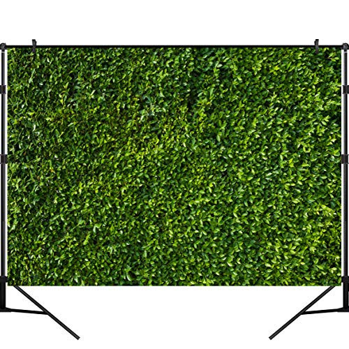 Sensfun 7x5ft Fabric Nature Green Leaves Wall Photography Backdrops Grass Backdrop Bridal Baby Shower Background for Wedding Birthday Party Decoration Photo Booth Prop Backdrop