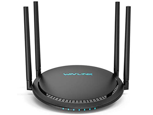 AC1200 Smart WiFi Router - WAVLINK 1200Mbps Touch Link Smart Dual Band Gigabit Wireless Internet Router,5Ghz + 2.4Ghz with 4x5dBi Omni Directional Antennas WiFi Router for Online Game&HD Video