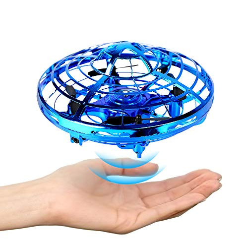 Reimotkon Mini Drone, Hand Free Operated Drone Helicopter Suspension Gesture Sensing Aircraft Self Flying Ball Drone Mini UFO Drone Toys for Kids and Adults (MD-001)