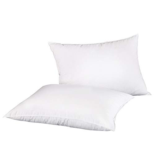 Dreamhood Bedding Pillows Soft White Goose Feather and Down Pillows, White Stanard/Queen Size