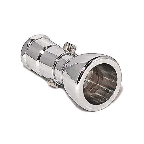 Shower Head Solid Brass Construction with Push Button Flow Control or Shut Off, Water Saver, Polished Chrome