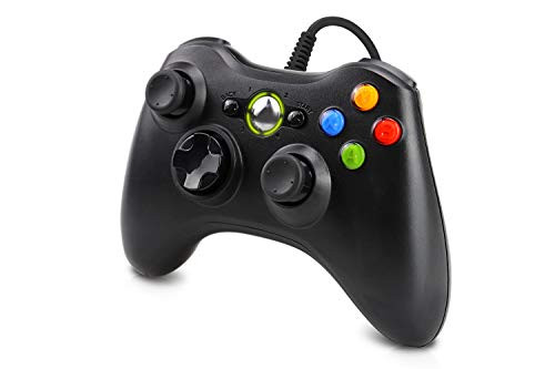 Vinklan Wired Xbox 360 Controller Compatible with Microsoft Xbox 360 & 360 Slim/Windows 7/8/10 (Black)