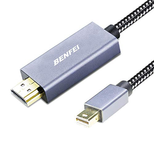 Mini DisplayPort to HDMI Cable, BENFEI Mini DP to HDMI 6 Feet Cable Compatible with MacBook Air/Pro, Microsoft Surface Pro/Dock, Monitor, Projector and More - Grey Mini DisplayPort to HDMI Cable, BENFEI Mini DP to HDMI 6 Feet Cable Compatible with MacBook Air/Pro, Microsoft Surface Pro/Dock, Monitor, Projector and More - Grey