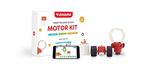 TinkAmo Motor Kit | STEM Educational Coding Toy for Kids Aged 5-12 | Compatible with Lego | AI-Powered | App-Enabled Programmable Blocks