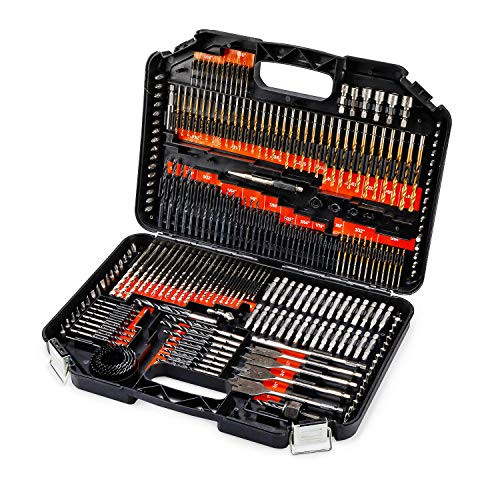 VOLLTEK Drill Bit Set, 246-Pieces Drill Bits and Driver Set for Wood Metal Cement Drilling and Screw Driving, Top Rated Combo Kit Assorted in Plastic Carrying Case