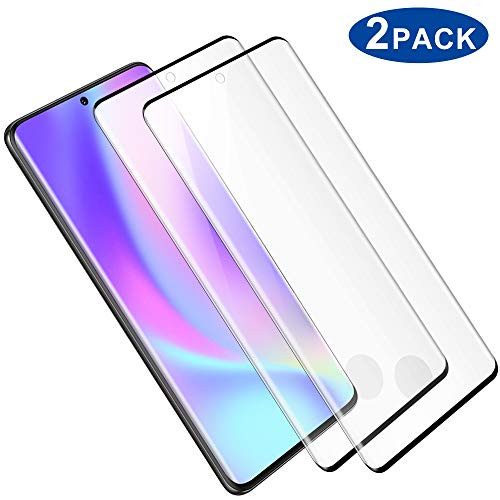 2-Pack S20 Plus Screen Protector, Fingerprint Recognition 3D Touch Coverage HD Clear Anti-Bubble 9H Hardness Tempered Glass Screen Protector for Samsung S20 Plus/S20+ (6.7")