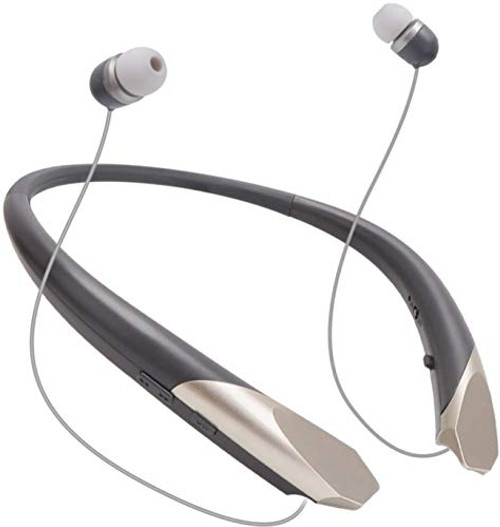 Bluetooth Headphones Retractable Earbuds Wireless Headset Neckband Sports Noise Cancelling Stereo Earphones with Mic by HaoHiyo (15 Hrs Playtime, 2020 Upgraded, Grey) Bluetooth Headphones Retractable Earbuds Wireless Headset Neckband Sports Noise Cancelling Stereo Earphones with Mic by HaoHiyo (15 Hrs Playtime, 2020 Upgraded, Grey)