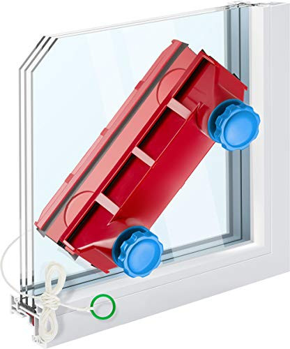 Tyroler Bright Tools Magnetic Window Cleaner The Glider D-3 AFC Single or Double Glazed Window 0.08"-1.1" | Adjustable Magnet Force Control | Indoor and Outdoor Glass Pane Cleaning.