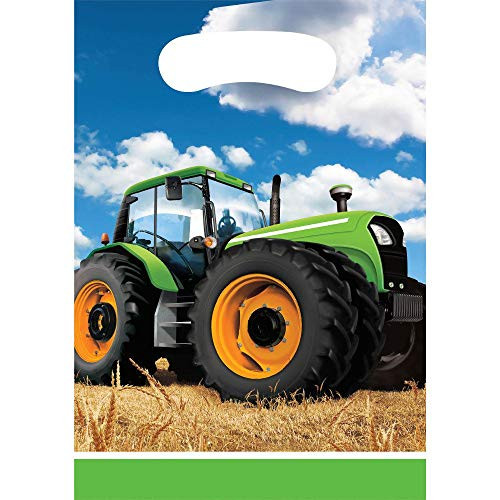 Creative Converting Tractor Time Loot Bags (8Count)