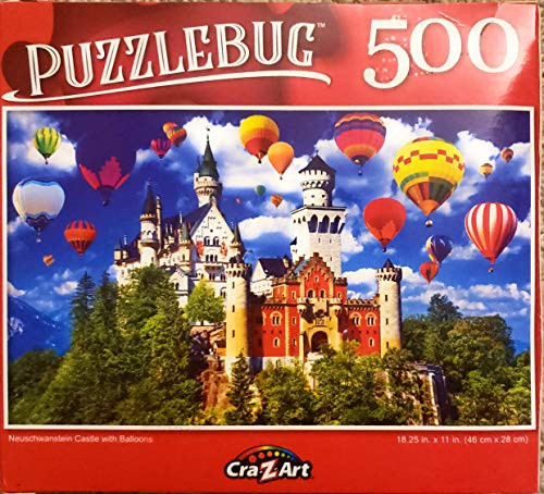 Neuschwanstein Castle with Balloons - PuzzleBug - 300 Pieces Jigsaw Puzzle