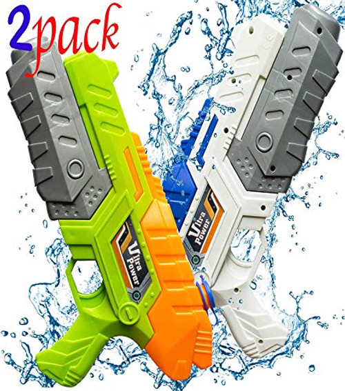 Favorite.Time. Water Guns Blaster Squirt Shooters Watergun for Kids Long Range Outdoor Toys 2 Pack