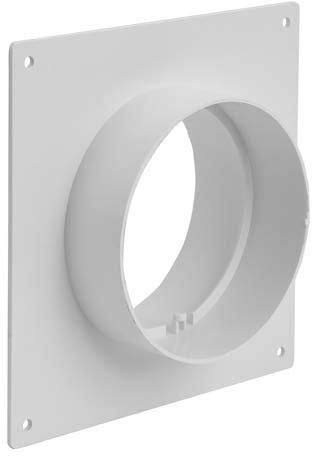 Duct Connector Flange, Plastic Straight Pipe Flange for Heating Cooling Ventilation System (5'' Inch)