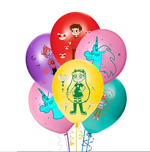 Merchant Medley 25ct Star Vs Evil-Inspired Balloons - Large 12" Latex Birthday Party Balloons - High-Quality Images Include 5 Styles