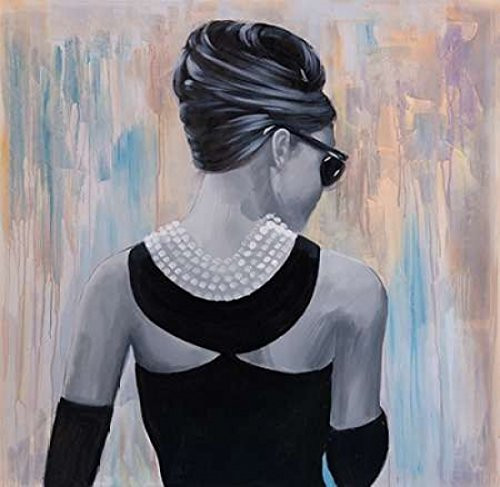 Posterazzi Collection Audrey Hepburn Abstract Style Back View Poster Print by Atelier B Art Studio (24 x 24)