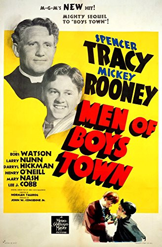 Posterazzi Men Of Boys Town Spencer Tracy Mickey Rooney 1941 Movie Masterprint Poster Print, (11 x 17)