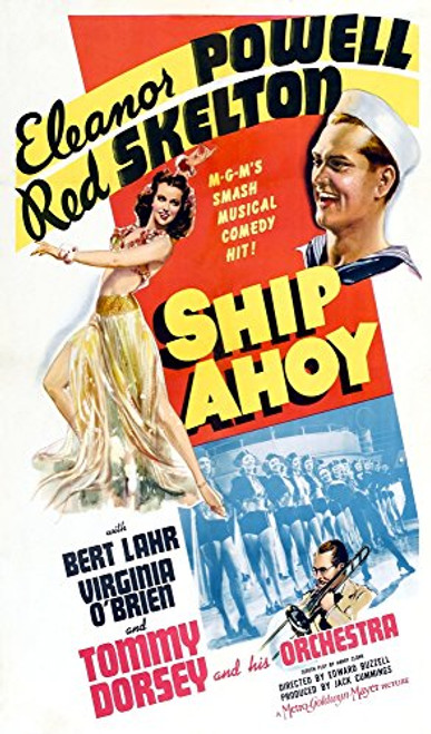 Posterazzi Ship Ahoy Clockwise From Left Eleanor Powell Red Skelton Tommy Dorsey 1942 Movie Masterprint Poster Print, (11 x 17) Posterazzi Ship Ahoy Clockwise From Left Eleanor Powell Red Skelton Tommy Dorsey 1942 Movie Masterprint Poster Print, (11 x 17)