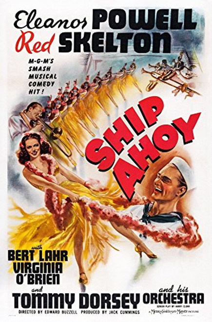 Posterazzi Ship Ahoy Us Art From Left: Tommy Dorsey Eleanor Powell Red Skelton 1942 Movie Masterprint Poster Print, (11 x 17) Posterazzi Ship Ahoy Us Art From Left: Tommy Dorsey Eleanor Powell Red Skelton 1942 Movie Masterprint Poster Print, (11 x 17)