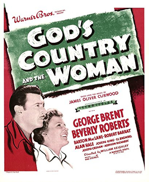 Posterazzi God'S Country And The Woman From Left: George Brent Beverly Roberts On Window Card 1937 Movie Masterprint Poster Print, (11 x 17)