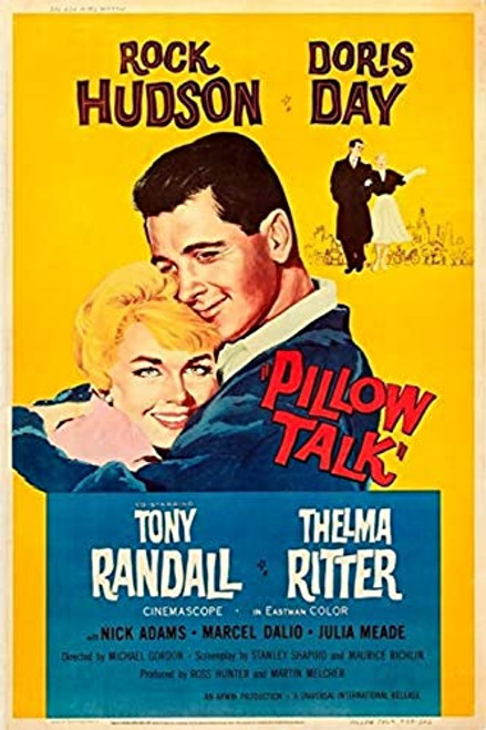 Posterazzi Pillow Talk U.S Left: Doris Day Rock Hudson 1959 Movie Masterprint Poster Print, (11 x 17)