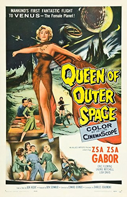 Posterazzi Queen Of Outer Space Zsa Gabor 1958 Art Movie Masterprint Poster Print, (11 x 17)