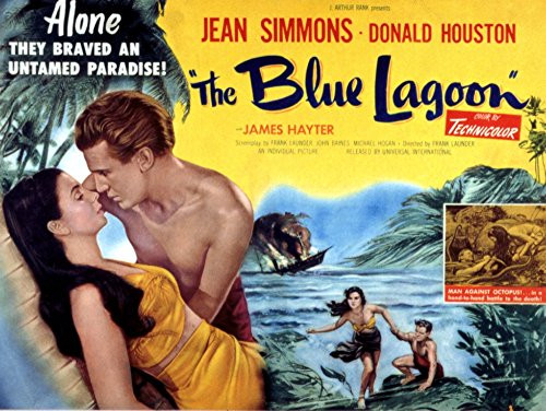 Posterazzi The Blue Lagoon Jean Simmons Donald Houston 1949 Movie Masterprint Poster Print, (14 x 11)