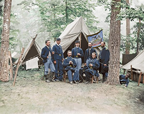 Officers from the 16th Pennsylvania Cavalry during the American Civil War Poster Print by Stocktrek Images (17 x 11)