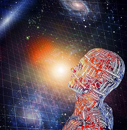 Posterazzi PSTRFF200256S Human Like Figure and Space Photo Print, 11 x 17, Multi
