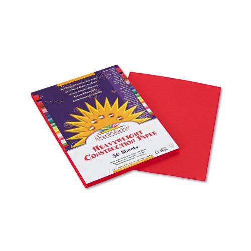 SunWorks 9903 Construction Paper, 58 lbs, 9 x 12, Holiday Red, 50 Sheets/Pack SunWorks 9903 Construction Paper, 58 lbs, 9 x 12, Holiday Red, 50 Sheets/Pack