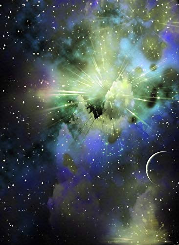 Posterazzi PSTRFF200215S Vivid Nebula and Small Moon or Planet Photo Print, 11 x 17, Multi