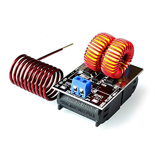 ANMBEST High Frequency ZVS Driver Module 5V-12V 120W Low Voltage Induction Heating Power Supply Board with Heating Coil