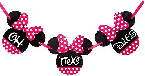 Minnie Mouse Birthday Banner - ONE Birthday Banner - OH TWO DLES! Minnie mouse party supplies - Minnie Mouse Theme Birthday Party Supplies - Minnie Mouse Party Decoration (Oh two dles banner)