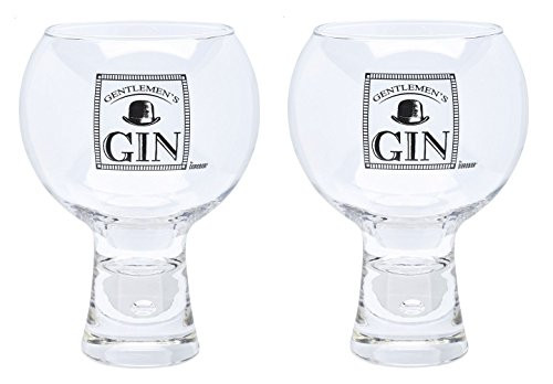 Durobor Alternato Bubble Base Set of 2 Gentlemans Gin Glasses Glass 19 floz
