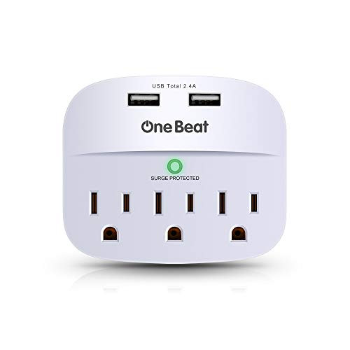 3-Outlet Surge Protector, Multi Plug Outlet Extender Power Strip with 2 USB Wall Charger(Smart 2.4A), 490 Joules, ETL Listed, Outlet Adapter for Home, School, Office 3-Outlet Surge Protector, Multi Plug Outlet Extender Power Strip with 2 USB Wall Charger(Smart 2.4A), 490 Joules, ETL Listed, Outlet Adapter for Home, School, Office