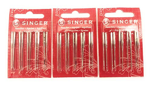 Singer Sewing Machine Needles 2020 Red Band Size 11/80 (30 Count)