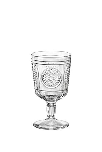 Bormioli Rocco Romantic Stemware Glass, Set of 6, 10.75 oz, Clear