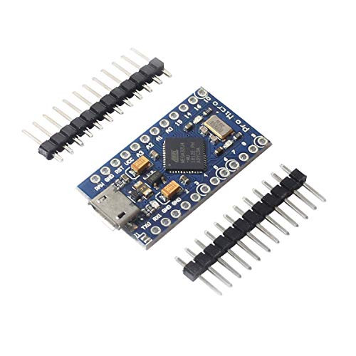 ARCELI Pro Micro Atmega32U4 5V 16MHz Bootloadered IDE Micro USB Pro Micro Development Board Microcontroller Compatible to Pro Micro Serial Connection with Pin Header