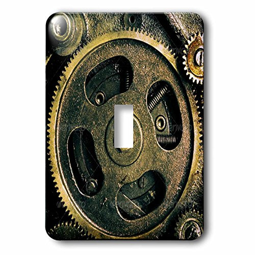 3dRose lsp_167128_1 Steam Punk Gears In Bronze Realistic Look Fun Art Toggle Switch