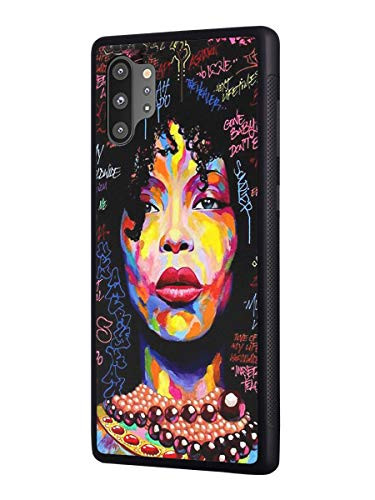 Galaxy Note 10 Plus/Note 10 Plus 5G Case, Slim Anti-Scratch TPU Rubber Protective Cover for Samsung Galaxy Note 10 Plus/Note 10 Plus 5G (2019) - Street Graffiti African Women Rock Art